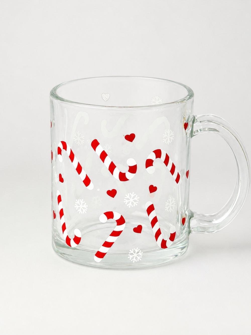 Candy Cane Glass Mug 12oz
